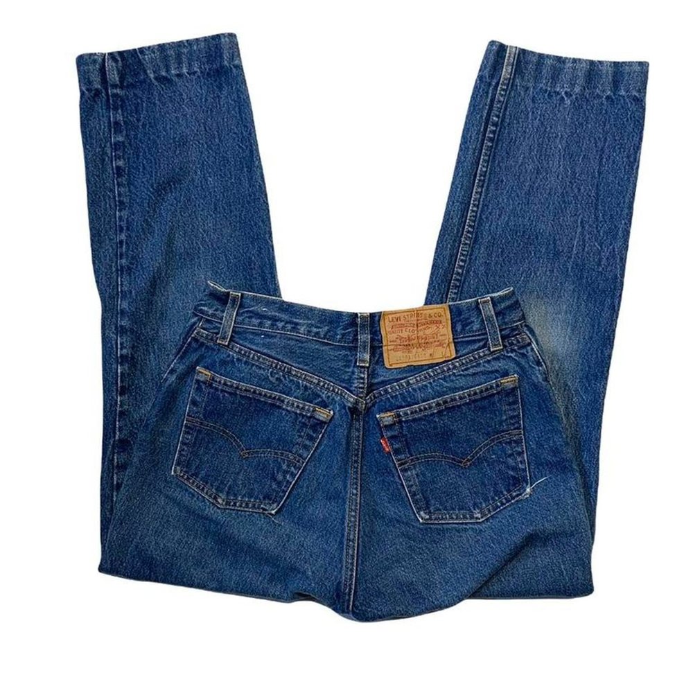 Levi’s Jeans 501 Vintage 80s Button Fly Denim Mom Jean High Waist 29x30 - Picture 2 of 5